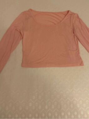 Amazon Women's Long-Sleeve Scoop Neck Top - Light Pink